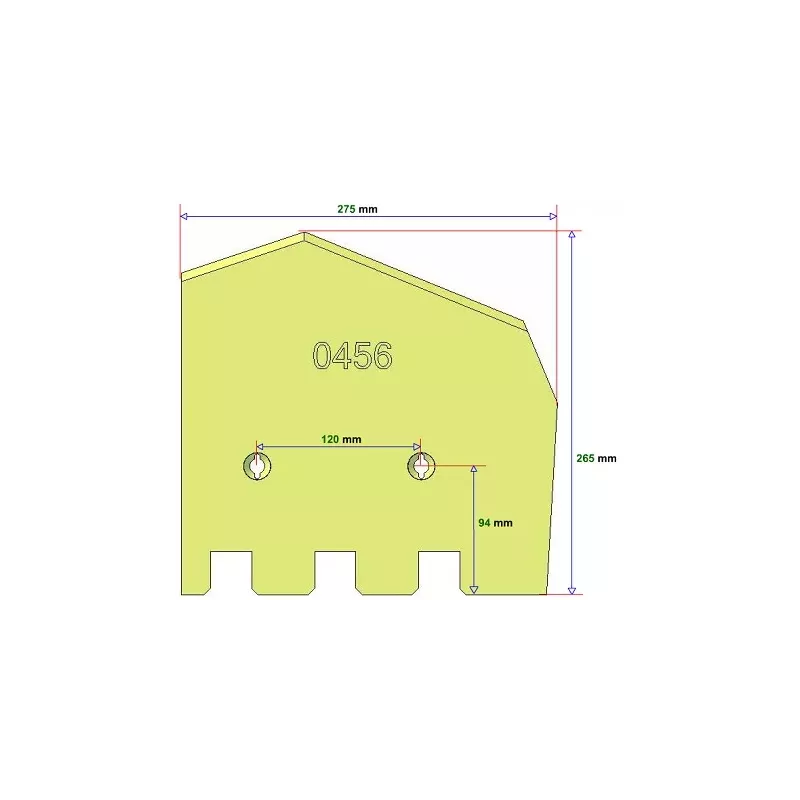 Reja derecha 6-275-265P – reja para cosechadoras de patatas Grimme | OEM Grimme 089.00456 | fabricante KiJ