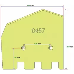 Reja izquierda 6-275-265L – reja para cosechadoras de patatas Grimme | OEM Grimme 089.00457 | fabricante KiJ