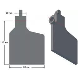 Aleta de la reja 6-88-110P – aleta de la reja para cosechadoras de patatas Grimme | OEM Grimme 001.00249 | fabricante KiJ