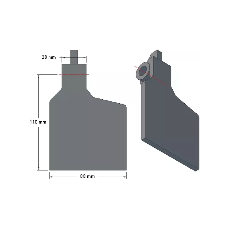 Aleta de la reja 6-88-110P – aleta de la reja para cosechadoras de patatas Grimme | OEM Grimme 001.00249 | fabricante KiJ