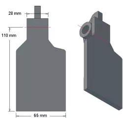 Aleta de la reja 6-65-110P para cosechadora de patatas Grimme | OEM Grimme 001.00247 | fabricante KiJ