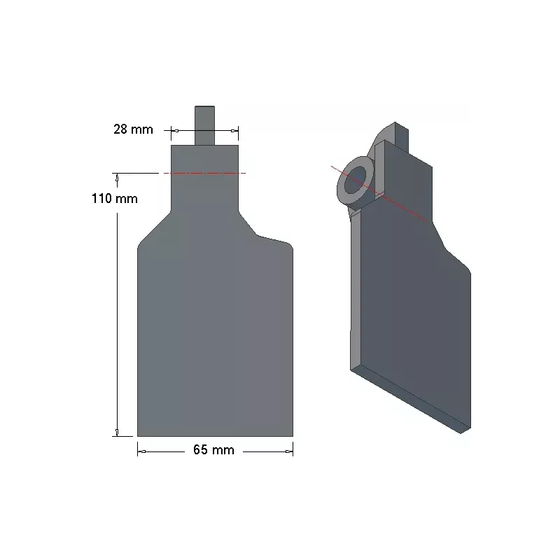 Aleta de la reja 6-65-110P para cosechadora de patatas Grimme | OEM Grimme 001.00247 | fabricante KiJ