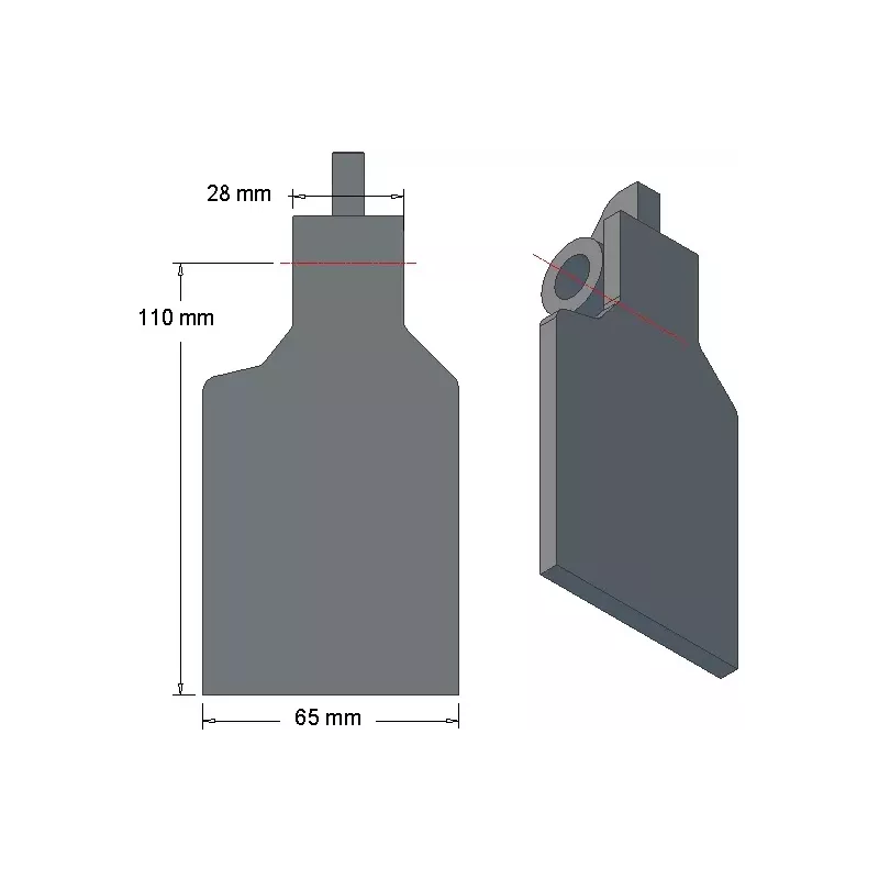 Aleta de la reja 6-65-110L para cosechadora de patatas Grimme | OEM Grimme 001.00248 | fabricante KiJ