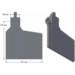 Aleta de la reja 6-107-110P – aleta de la reja para cosechadoras de patatas Grimme | OEM Grimme 001.00640 | fabricante KiJ