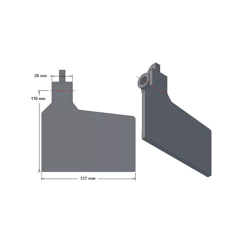 Aleta de la reja 6-127-110P – aleta de la reja para cosechadoras de patatas Grimme | OEM Grimme 006.00726 | fabricante KiJ