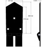 Reja central 8-137-255 – reja para cosechadoras Wuhlmaus | OEM Wuhlmaus 0000204300 | fabricante KiJ