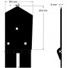 Reja derecha 8-162-255P – reja para cosechadoras Wuhlmaus | OEM Wuhlmaus 0000213300 | fabricante KiJ