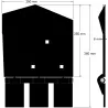 Reja derecha 8-250-255P – reja para cosechadoras de patatas Wuhlmaus | OEM Wuhlmaus 0000214300 | fabricante KiJ